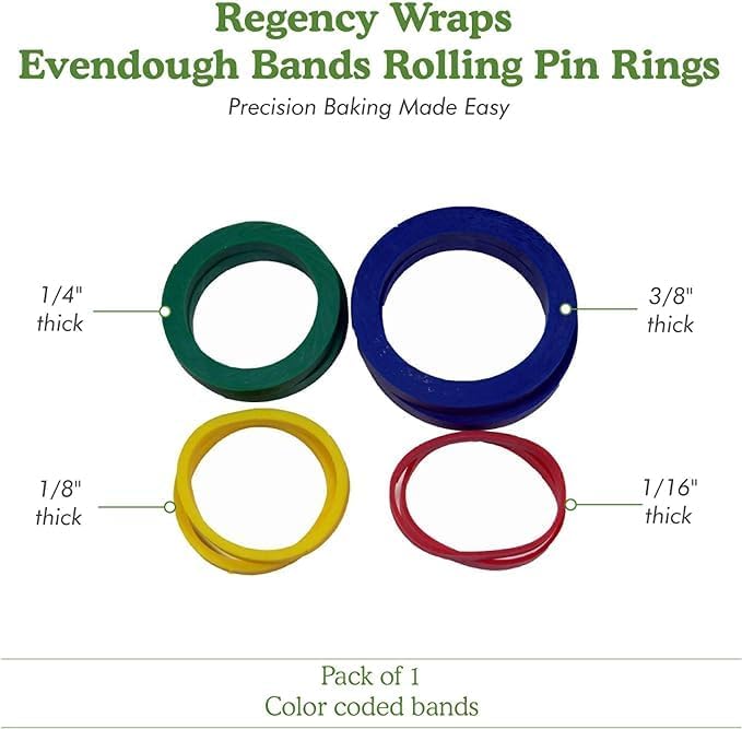 Evendough Bands, Rolling Pin Rings, Set Of 4 Sizes, Pack Of 1