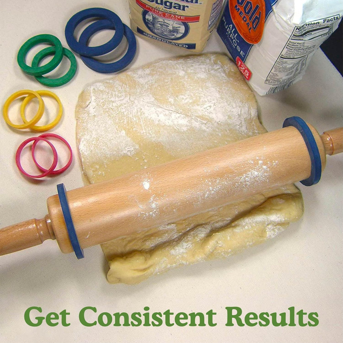 Evendough Bands, Rolling Pin Rings, Set Of 4 Sizes, Pack Of 1