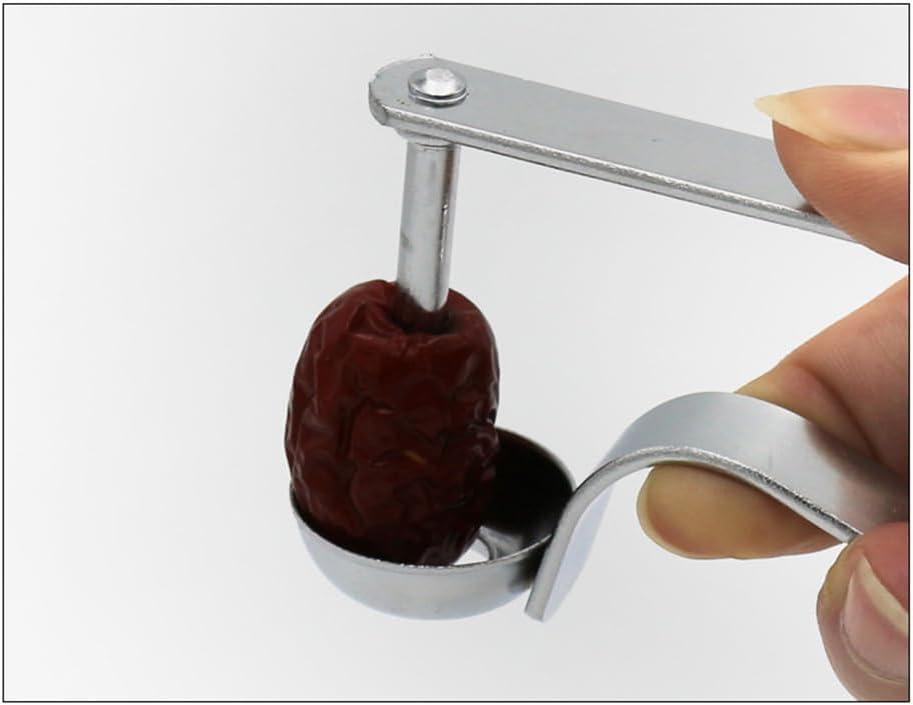 Stainless Steel Cherry Pitter and Jujube Core Remover, Easy to Use Kitchen Gadget for Cherries, Dates, Olives, and Small Fruits, 6.77 Inch