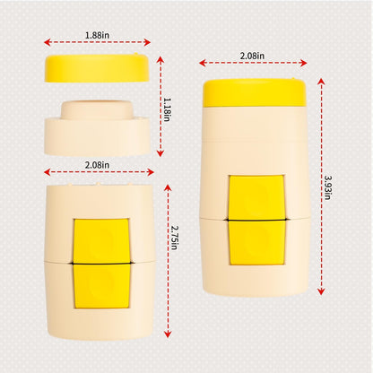 Upgraded 2 in 1 Egg Shell Opener, Hard Boiled Egg Peeler with Piercer, Cute Egg Cracker for Raw Eggs, Egg Separator for Home Kitchen Gadgets Tool (Yellow+Beige）