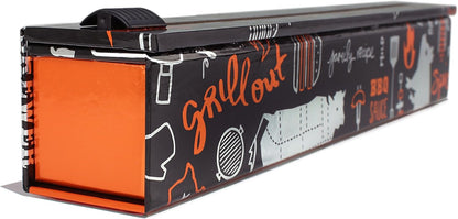 BBQ Tools Refillable Foil Dispenser - One 12"x 30' Roll of Professional Grade Aluminum Foil - Reusable Dispenser w/Slide Cutter - Kosher Certified - Reduces Waste & Saves Money