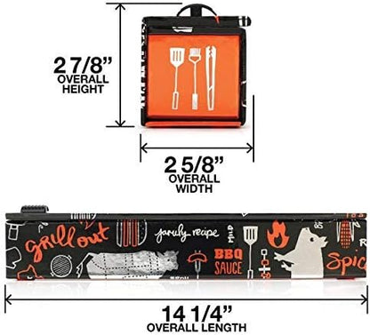 BBQ Tools Refillable Foil Dispenser - One 12"x 30' Roll of Professional Grade Aluminum Foil - Reusable Dispenser w/Slide Cutter - Kosher Certified - Reduces Waste & Saves Money