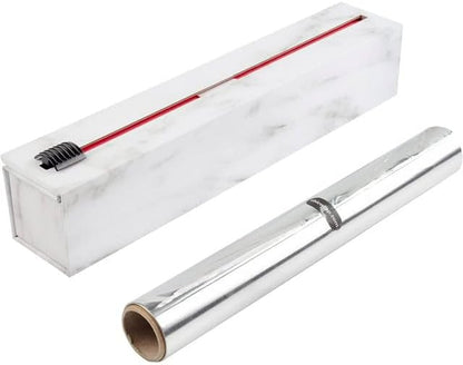 BBQ Tools Refillable Foil Dispenser - One 12"x 30' Roll of Professional Grade Aluminum Foil - Reusable Dispenser w/Slide Cutter - Kosher Certified - Reduces Waste & Saves Money