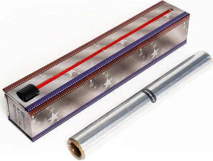 BBQ Tools Refillable Foil Dispenser - One 12"x 30' Roll of Professional Grade Aluminum Foil - Reusable Dispenser w/Slide Cutter - Kosher Certified - Reduces Waste & Saves Money