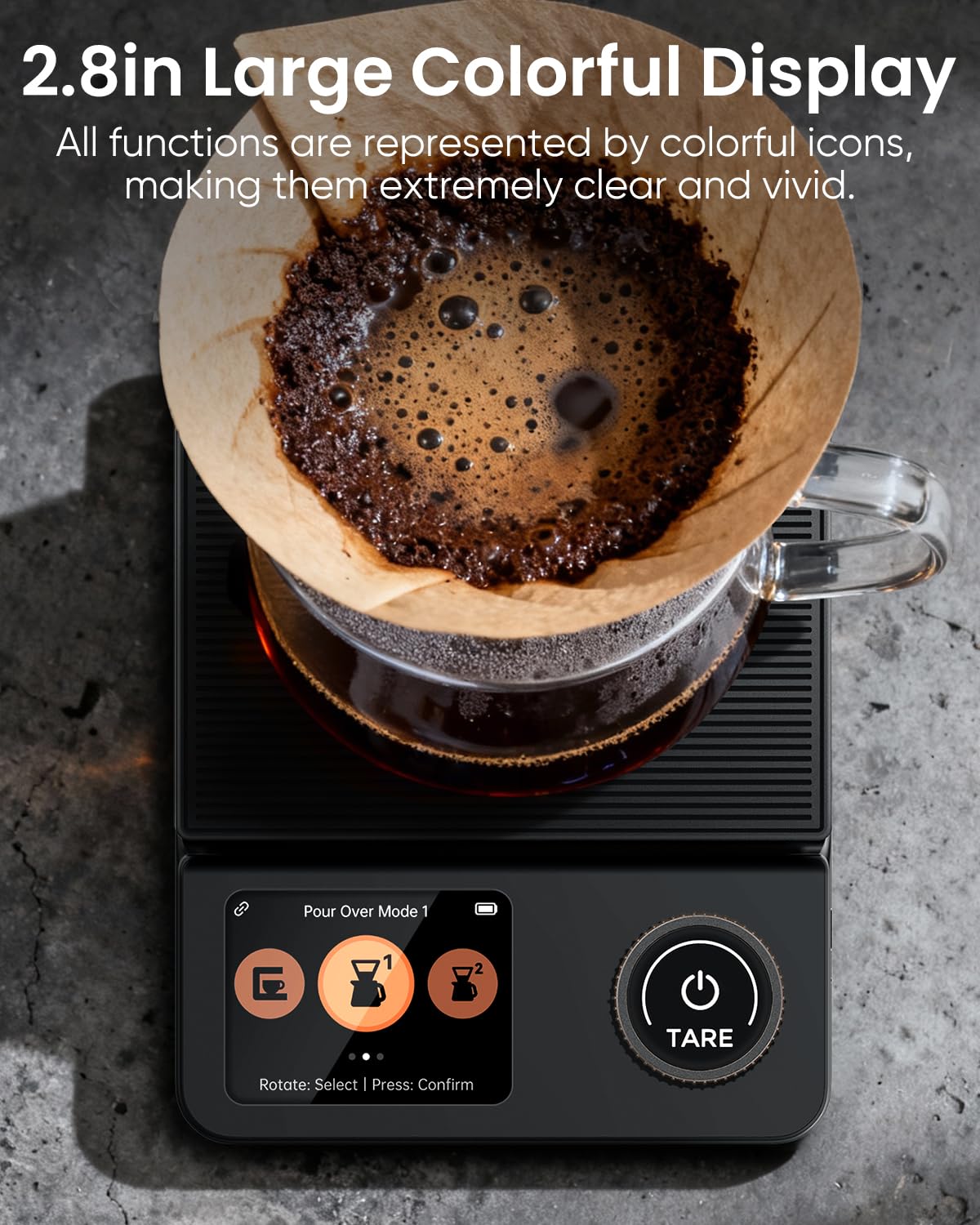 INSMART Pour Over Coffee Scale with Timer, 5kg/0.1g High Precision