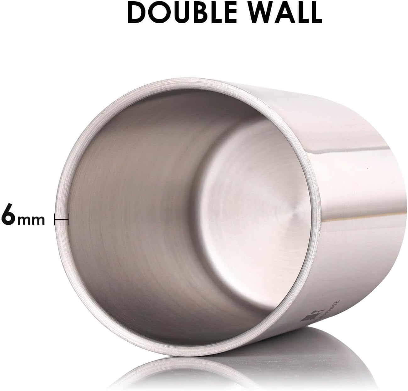Double Wall Utensil Holder, 304 Stainless Steel Sleek Holder for Countertop | Kitchen Utensil Holder - Spatula Spoon Storage Organizer, Large Utensil Caddy Counter, Shining Utensil Crock, Mirror Polish