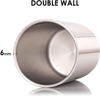 Double Wall Utensil Holder, 304 Stainless Steel Sleek Holder for Countertop | Kitchen Utensil Holder - Spatula Spoon Storage Organizer, Large Utensil Caddy Counter, Shining Utensil Crock, Mirror Polish