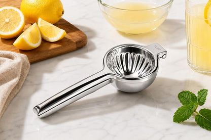 Premium Lemon Squeezer, Large Heavy Duty Handhelp Juicer for Lemon, Metal Hand Press Citrus Juicer, Lime Squeezer Bar Tool, Manual Citrus Press | Large bowl ergonomic handle easy handheld press for lemons and limes