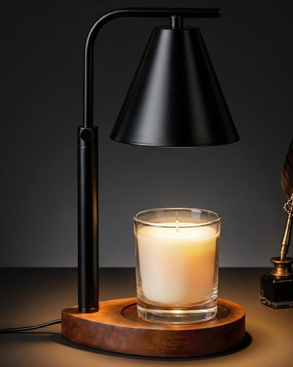 Candle Warmer Lamp with Timer & Dimmer - Mothers Day Gifts for Women Mom Her, Aesthetic Office Home Decor, Adjustable Height Wax Melter for Candle Jar & 3-Wick Candles (2 Bulbs Included)