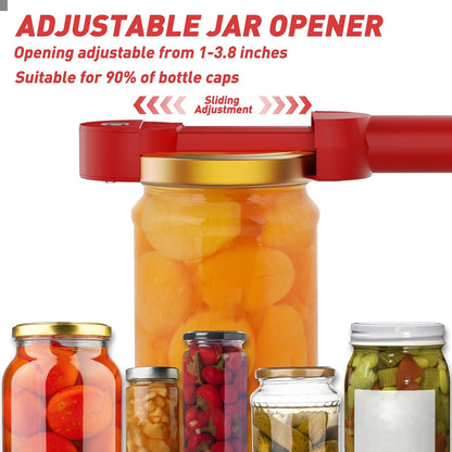 Jar Opener Bottle Opener for Seniors with Arthritis, Multi Retractable Magnetic Can Opener, Jar Grippers for Opening Jars, Kitchen Gadgets for Weak Hands and Senior Arthritis (Blue)