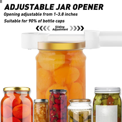 Jar Opener Bottle Opener for Seniors with Arthritis, Multi Retractable Magnetic Can Opener, Jar Grippers for Opening Jars, Kitchen Gadgets for Weak Hands and Senior Arthritis (Blue)