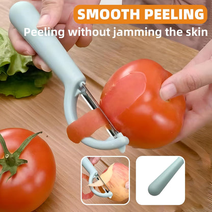 6-Pack Vegetable Peeler for Kitchen，Y Peeler Stainless Steel Potato Peeler Set for Apple Veggie Carrot Fruit Zucchini Cucumber Safe Peelers Bulk with Non-Slip Handle (P)