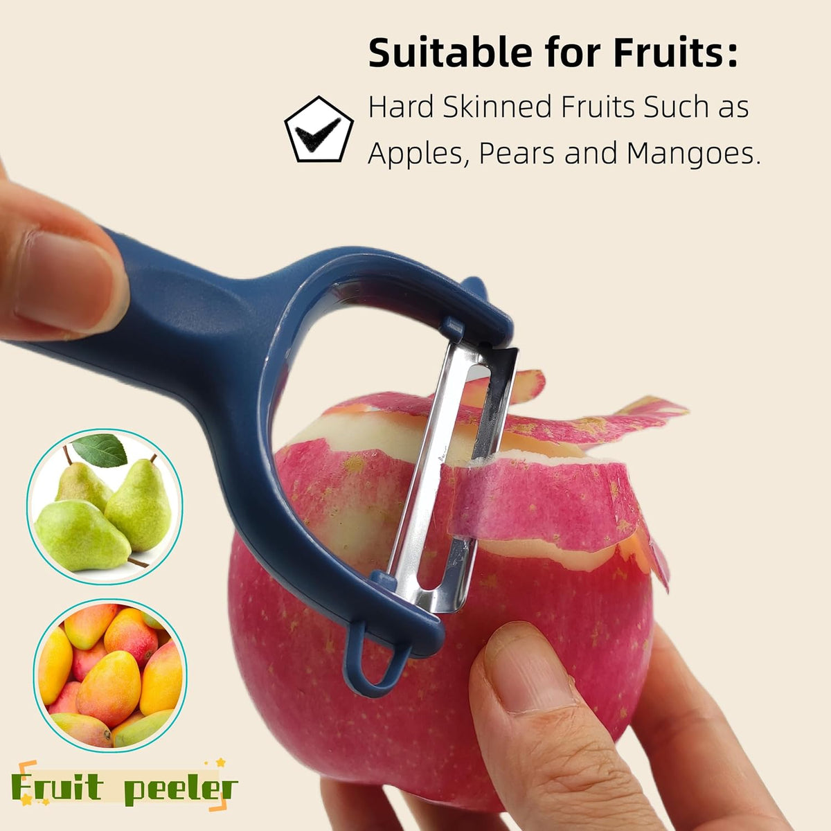 6-Pack Vegetable Peeler for Kitchen，Y Peeler Stainless Steel Potato Peeler Set for Apple Veggie Carrot Fruit Zucchini Cucumber Safe Peelers Bulk with Non-Slip Handle (P)