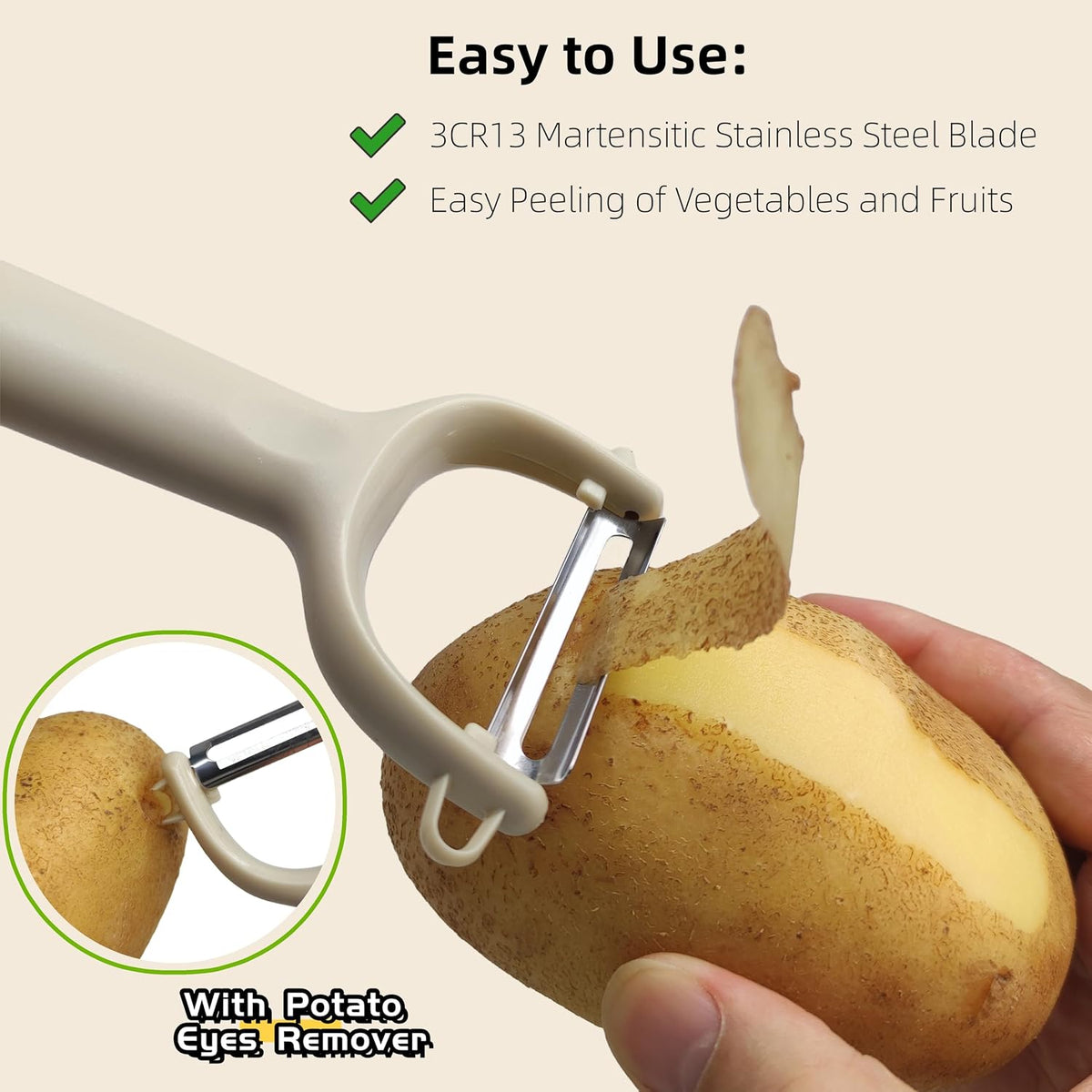 6-Pack Vegetable Peeler for Kitchen，Y Peeler Stainless Steel Potato Peeler Set for Apple Veggie Carrot Fruit Zucchini Cucumber Safe Peelers Bulk with Non-Slip Handle (P)