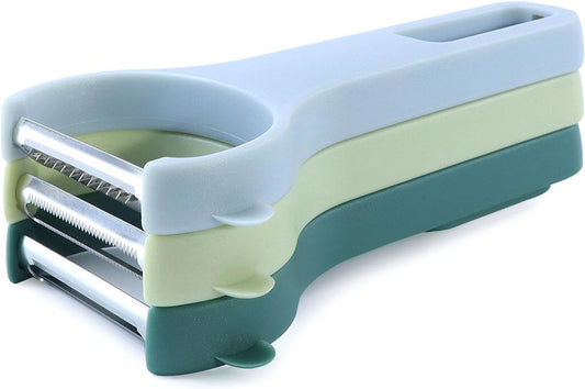 Vegetable Peeler for Potato,Veggie,Carrot,Cucumber,Fruit,3 Types Set Y Julienne Peeler for Kitchen (3 colors set), 13.5cm*8cm*4.5cm