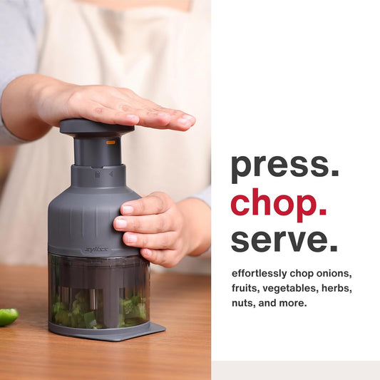 Zick Zick Classic Food Chopper - Convenient for Easy, Healthy Meal Prep - Manual Vegetable Chopper with Stainless Steel Blades - Compact & Dishwasher Safe - Zick Zick 3.0