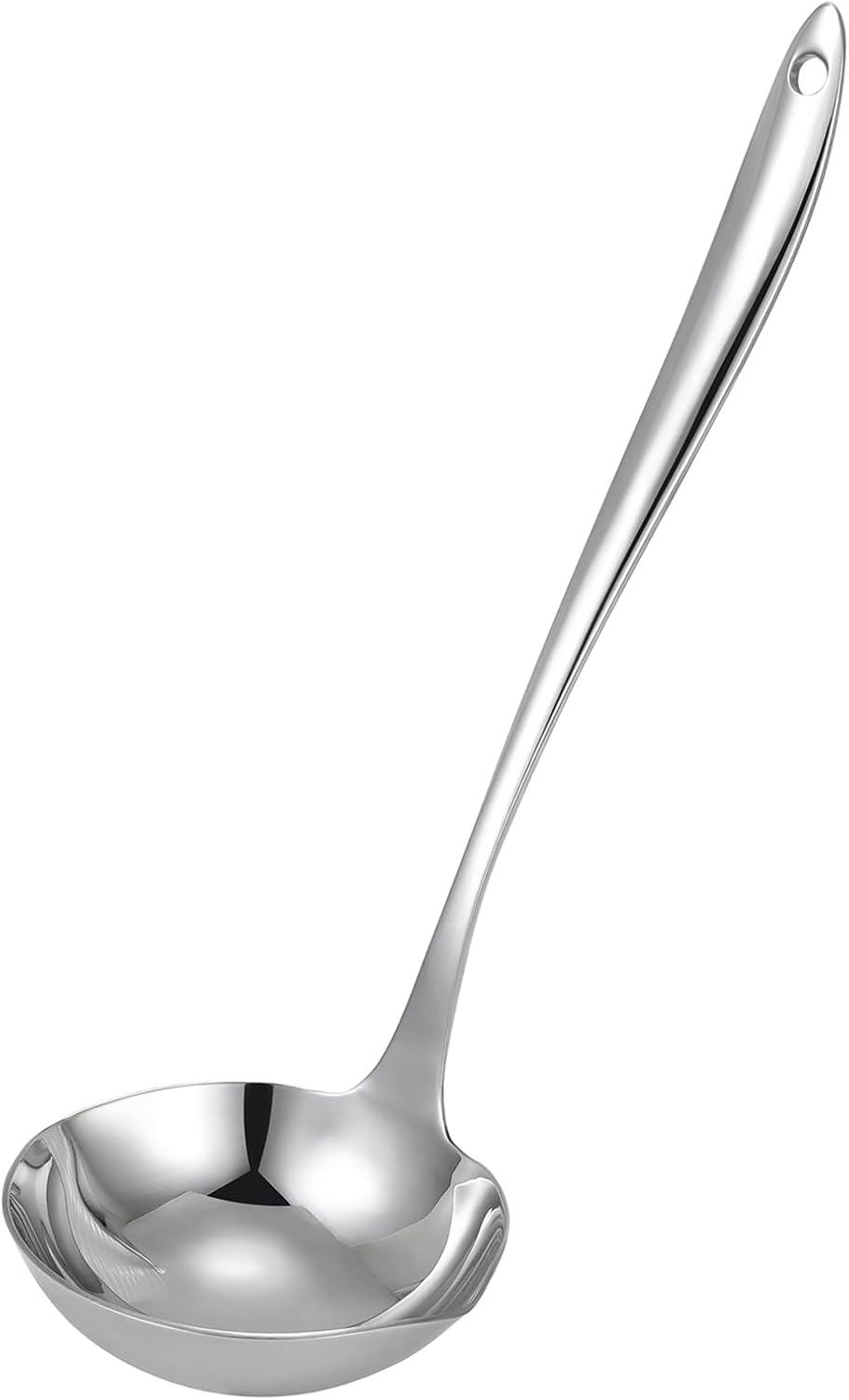 4.Oz 18/10 Stainless Steel Kitchen Ladle Cooking Utensils with 11.8-Inch Handle,Heavy Duty Serving Large Soup Spoon,Dishwasher Safe(Gold)