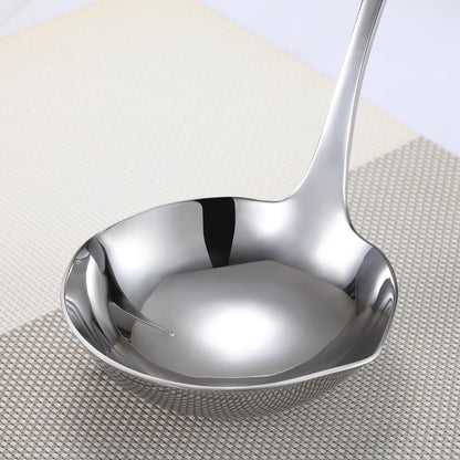 4.Oz 18/10 Stainless Steel Kitchen Ladle Cooking Utensils with 11.8-Inch Handle,Heavy Duty Serving Large Soup Spoon,Dishwasher Safe(Gold)