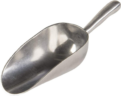 SET OF 2, 12 Oz. (Ounce) Bar Ice Scoop, Dry Bin Scoop, Dry Goods Scoop, Candy Scoop, Spice Scoop, Cast Aluminum