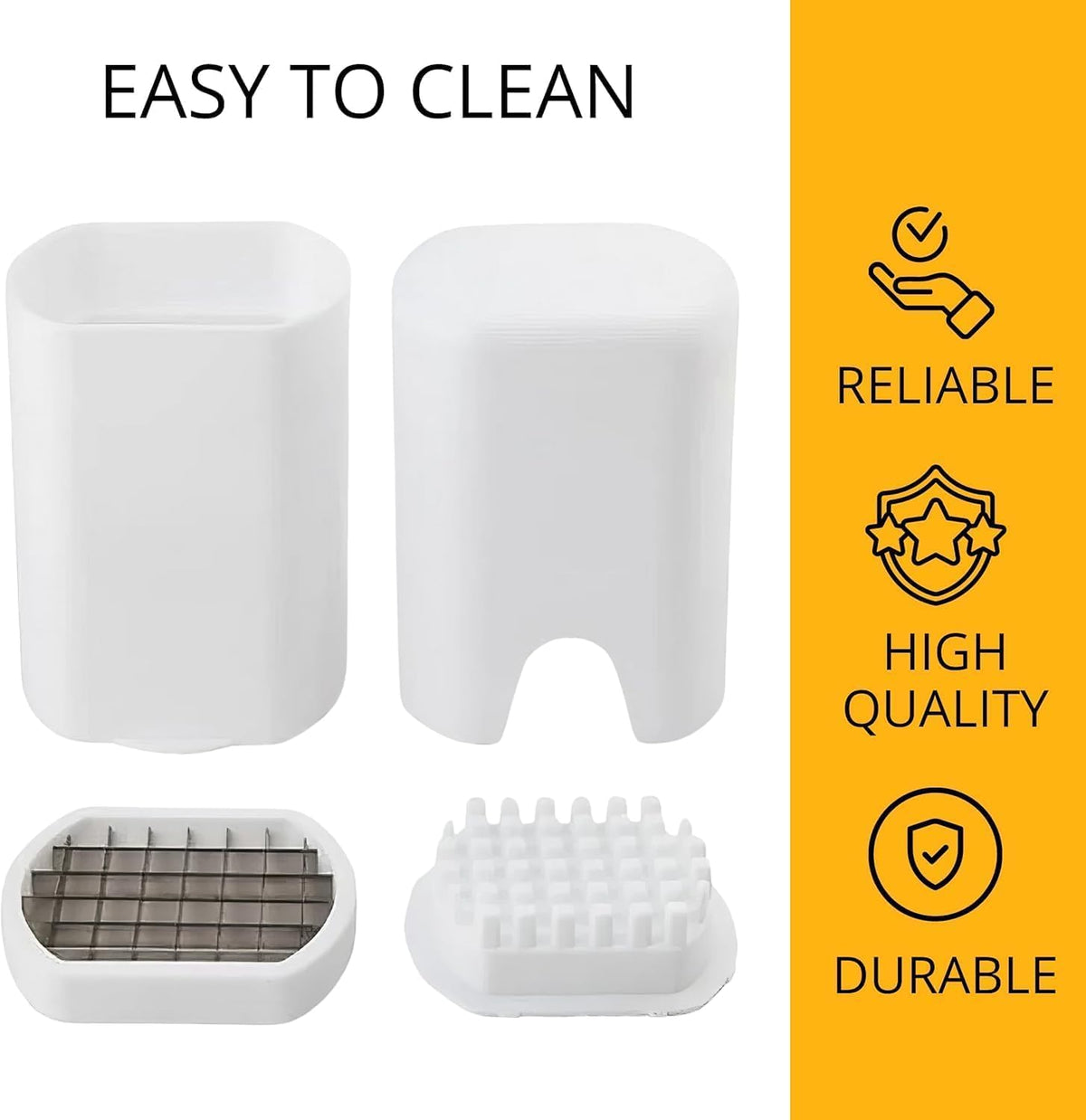 White French Fry Cutter Tool – Fry Strips Maker Potato Cutter Vegetable Dicer Stainless Steel Potato Slicer Chopper Manual Slicer Tool Food Dicer Veggie