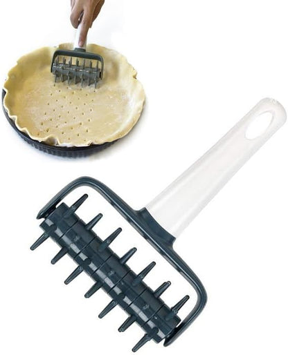 Pizza Roller Spikes Dough Pastry Bubble Docker Roller Pastry Wheel with Spike for Homemade Baking Cake Crackers Pie Hole Maker