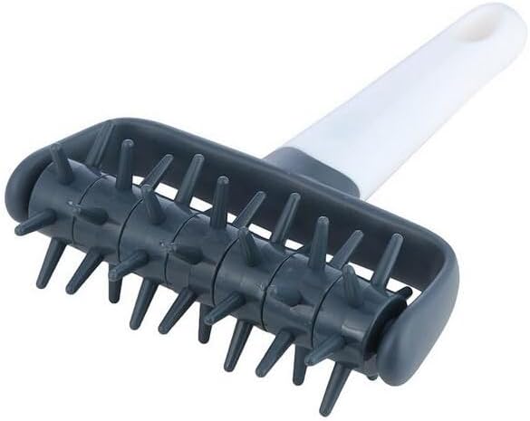 Pizza Roller Spikes Dough Pastry Bubble Docker Roller Pastry Wheel with Spike for Homemade Baking Cake Crackers Pie Hole Maker