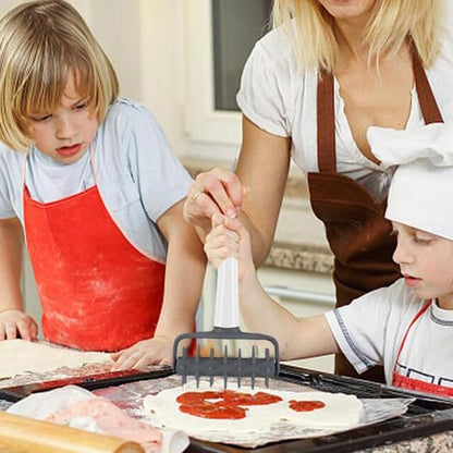 Pizza Roller Spikes Dough Pastry Bubble Docker Roller Pastry Wheel with Spike for Homemade Baking Cake Crackers Pie Hole Maker