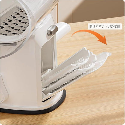 Rotary Cheese Grater Hand Crank Vegetable Chopper Slicer Set, Fruit Cutter Veggie Shredder Food Dicer Chopping Cooking for Nuts Onion Tomato Potato Salad Garlic Cucumber Carrot and Cabbage
