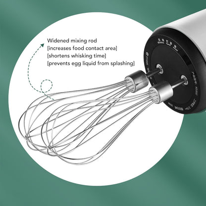 Cordless Electric Hand Mixer Dual Whisk Hand Mixer, Stainless Steel USB Rechargeable Low Speed Cordless Electric Hand Whisk for Baking Kitchen Whipping Mixing Egg Cake Dough