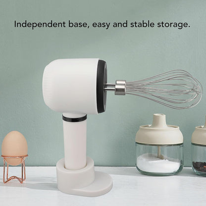 Cordless Electric Hand Mixer Dual Whisk Hand Mixer, Stainless Steel USB Rechargeable Low Speed Cordless Electric Hand Whisk for Baking Kitchen Whipping Mixing Egg Cake Dough