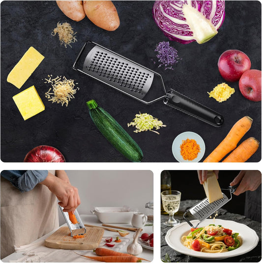 Cheese Grater,12 inch Coarse Grater with Non-Slip Handle | Dishwasher Safe,Sharp Blade,Safety and Stability