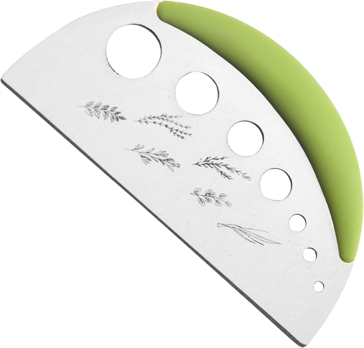 Herb Stripper and Herb Cutter 2 in 1,Herb Stripping Tool Herb Chopper Cilantro Chopper Best Kitchen Gadgets Presents for RV Owners Campers Chefs and Cooking Lovers,1PCS,Green,Stainless Steel