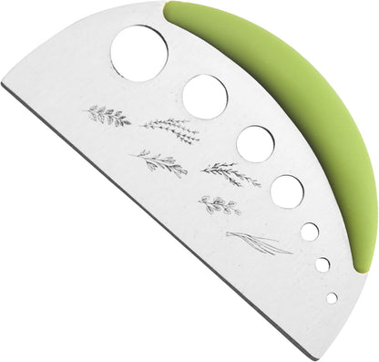 Herb Stripper and Herb Cutter 2 in 1,Herb Stripping Tool Herb Chopper Cilantro Chopper Best Kitchen Gadgets Presents for RV Owners Campers Chefs and Cooking Lovers,1PCS,Green,Stainless Steel