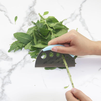 Herb Stripper and Herb Cutter 2 in 1,Herb Stripping Tool Herb Chopper Cilantro Chopper Best Kitchen Gadgets Presents for RV Owners Campers Chefs and Cooking Lovers,1PCS,Green,Stainless Steel