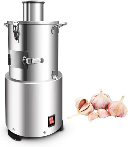 110V Portable Whole Dry Garlic Peeling Machine 200W Thickened Stainless Steel Electric Garlic Peeler Automatic Powerful Garlic Separator for Home and Commercial Use