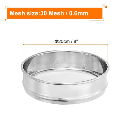 10 Mesh Lab Sieve, 8" Diameter Test Sieve 304 Stainless Steel Wire Cloth (2mm) for Industrial Laboratory - Colors B