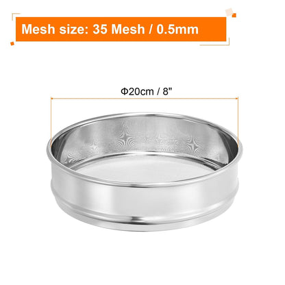 10 Mesh Lab Sieve, 8" Diameter Test Sieve 304 Stainless Steel Wire Cloth (2mm) for Industrial Laboratory - Colors B