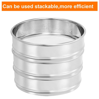 10 Mesh Lab Sieve, 8" Diameter Test Sieve 304 Stainless Steel Wire Cloth (2mm) for Industrial Laboratory - Colors B
