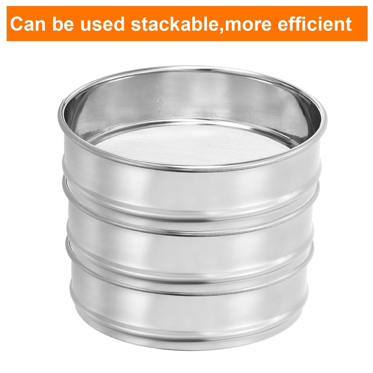 10 Mesh Lab Sieve, 8" Diameter Test Sieve 304 Stainless Steel Wire Cloth (2mm) for Industrial Laboratory - Colors B