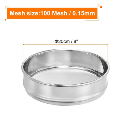 10 Mesh Lab Sieve, 8" Diameter Test Sieve 304 Stainless Steel Wire Cloth (2mm) for Industrial Laboratory - Colors B