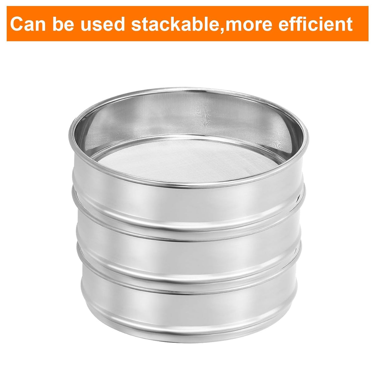 10 Mesh Lab Sieve, 8" Diameter Test Sieve 304 Stainless Steel Wire Cloth (2mm) for Industrial Laboratory - Colors B