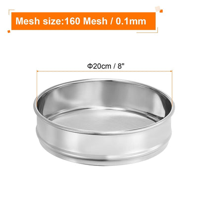 10 Mesh Lab Sieve, 8" Diameter Test Sieve 304 Stainless Steel Wire Cloth (2mm) for Industrial Laboratory - Colors B