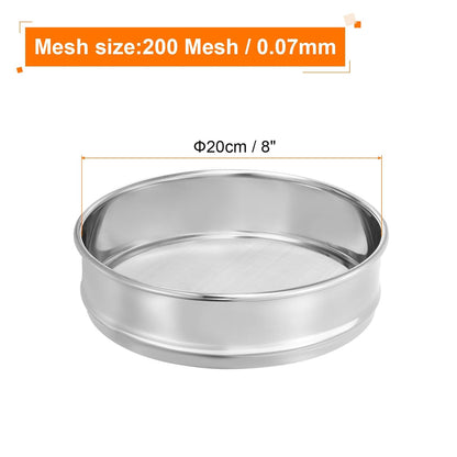 10 Mesh Lab Sieve, 8" Diameter Test Sieve 304 Stainless Steel Wire Cloth (2mm) for Industrial Laboratory - Colors B