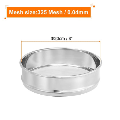 10 Mesh Lab Sieve, 8" Diameter Test Sieve 304 Stainless Steel Wire Cloth (2mm) for Industrial Laboratory - Colors B