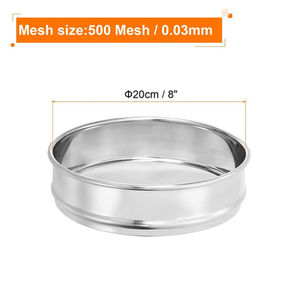 10 Mesh Lab Sieve, 8" Diameter Test Sieve 304 Stainless Steel Wire Cloth (2mm) for Industrial Laboratory - Colors B