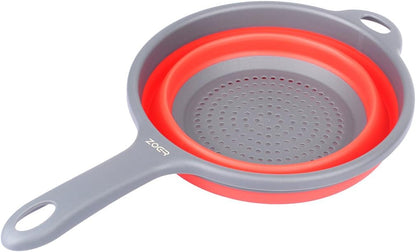 Kitchen Foldable Pasta Strainers,Collapsible Colanders with Handles,Space-Saver Folding Silicone Strainers Colander,Capacity of 2 quart (Green)