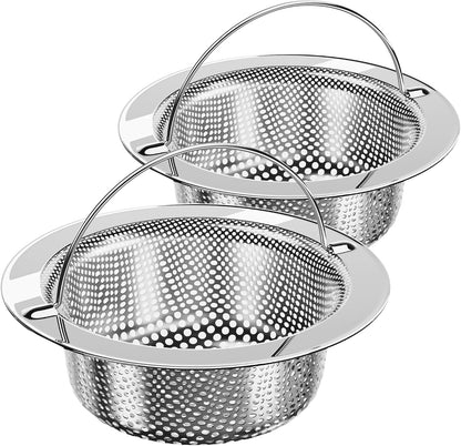 Kitchen Sink Strainer, Stainless Steel Sink Drain Strainer, 2 Pack