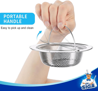 Kitchen Sink Strainer, Stainless Steel Sink Drain Strainer, 2 Pack