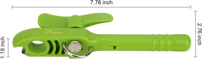 Home Kitchen Restaurant Safety Bottle Jar Wine Manual Can Opener& Professional 4-in-1 Can Opener keeps smooth edges. With a corkscrew folded in the lever. Best Gadget for Kitchen Use (Blue)