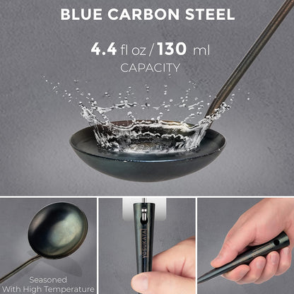 17" Wok Spatula and Ladle Skimmer Spoon - Stainless Steel Cooking Utensils Set of 3-304 Stainless Steel Kitchen Utensils Set - Dishwasher Safe Wok Accessories - Wok Utensils - Cooking Tools